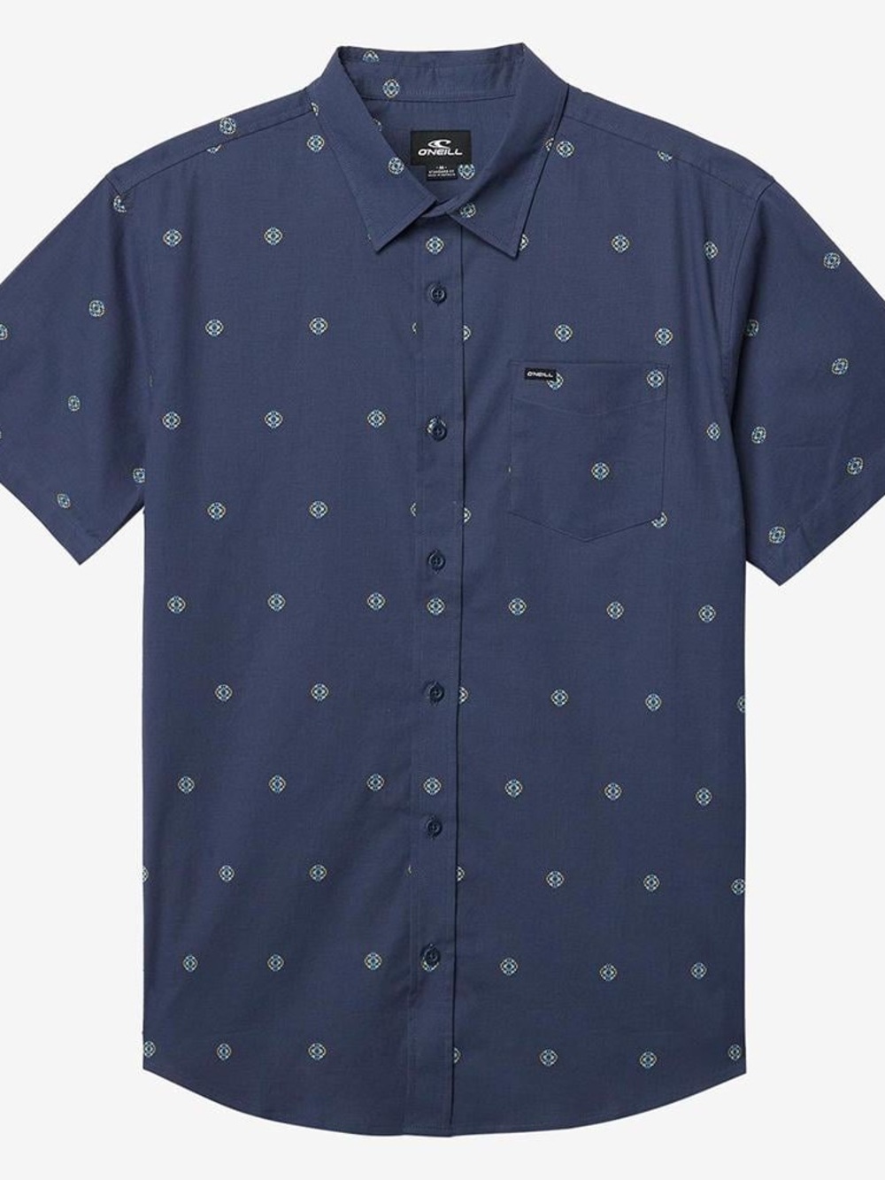 O'Neill Navy Short-Sleeve Printed Button-Down Shirt